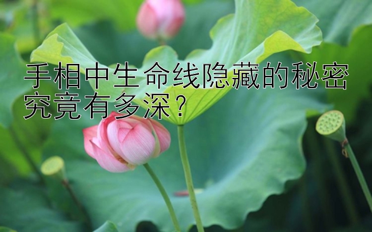 手相中生命线隐藏的秘密究竟有多深？