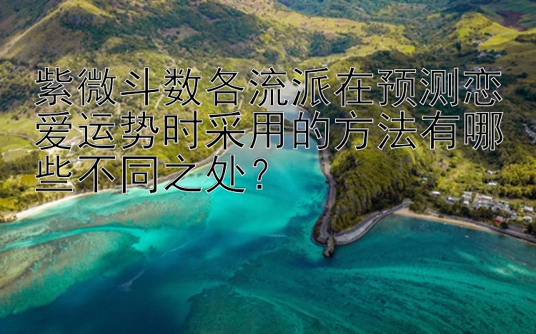 紫微斗数各流派在预测恋爱运势时采用的方法有哪些不同之处？