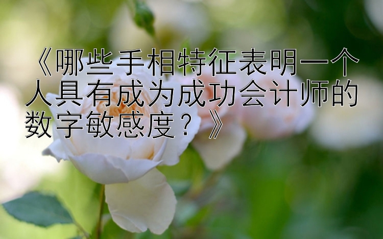 《哪些手相特征表明一个人具有成为成功会计师的数字敏感度？》