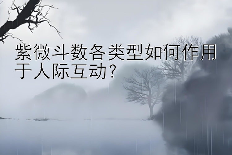 紫微斗数各类型如何作用于人际互动？