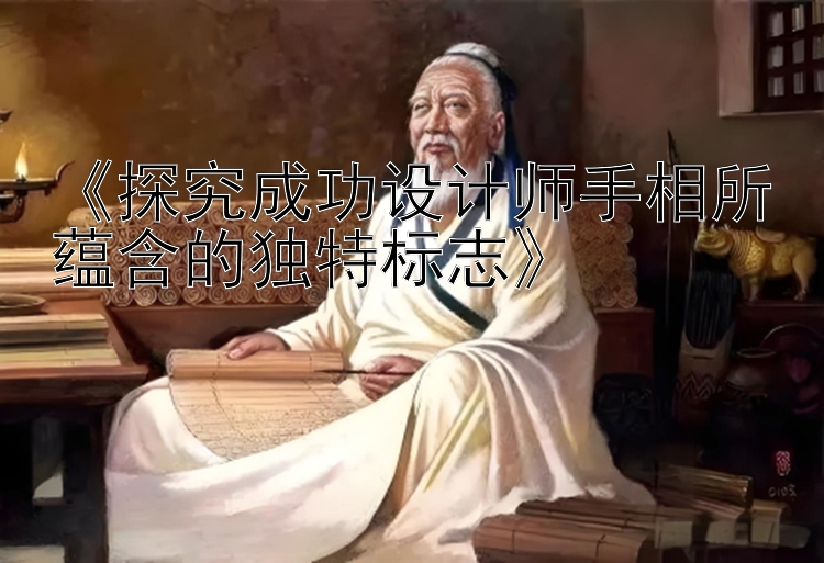 《探究成功设计师手相所蕴含的独特标志》