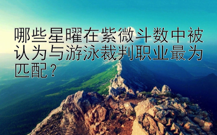 哪些星曜在紫微斗数中被认为与游泳裁判职业最为匹配？