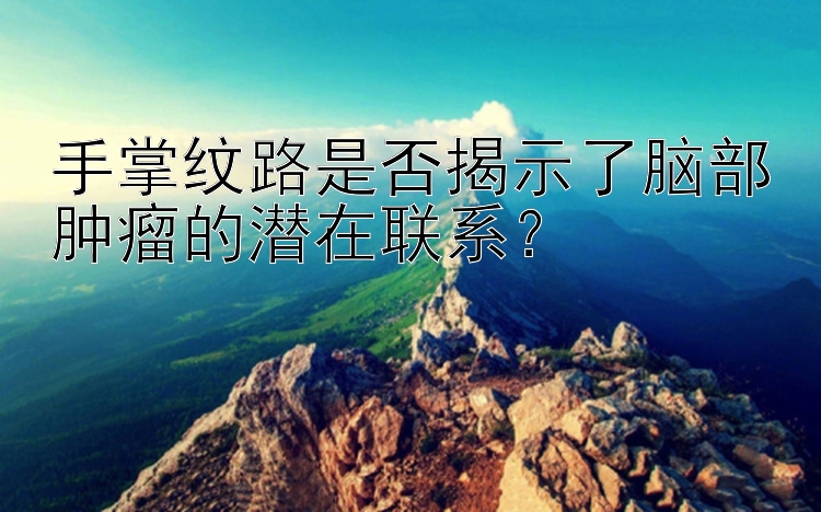 导师一对一带赚钱联系方式   手掌纹路是否揭示了脑部肿瘤的潜在联系？