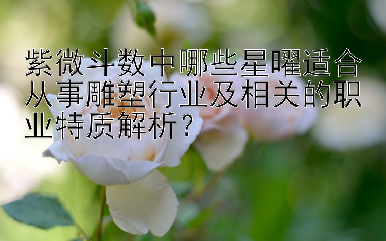 紫微斗数中哪些星曜适合从事雕塑行业及相关的职业特质解析？