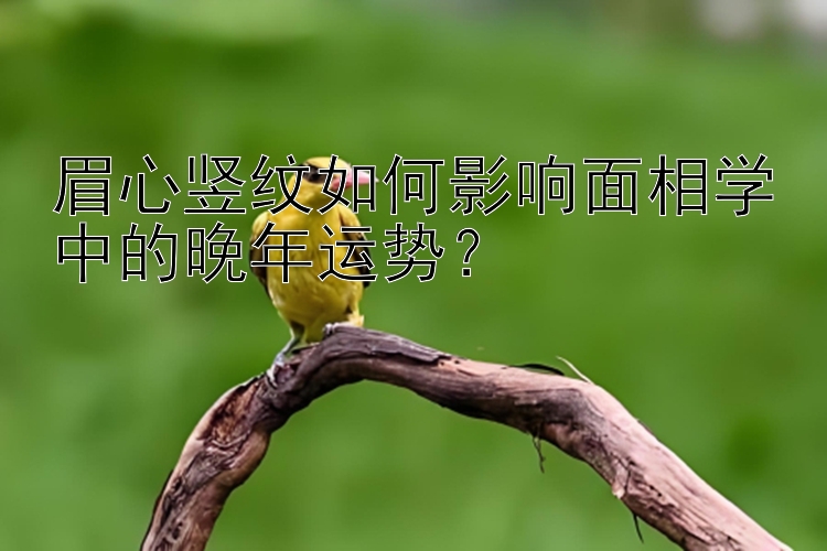 眉心竖纹如何影响面相学中的晚年运势？