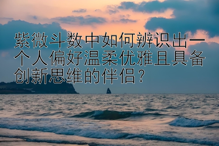 紫微斗数中如何辨识出一个人偏好温柔优雅且具备创新思维的伴侣？