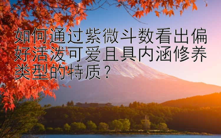 如何通过紫微斗数看出偏好活泼可爱且具内涵修养类型的特质？