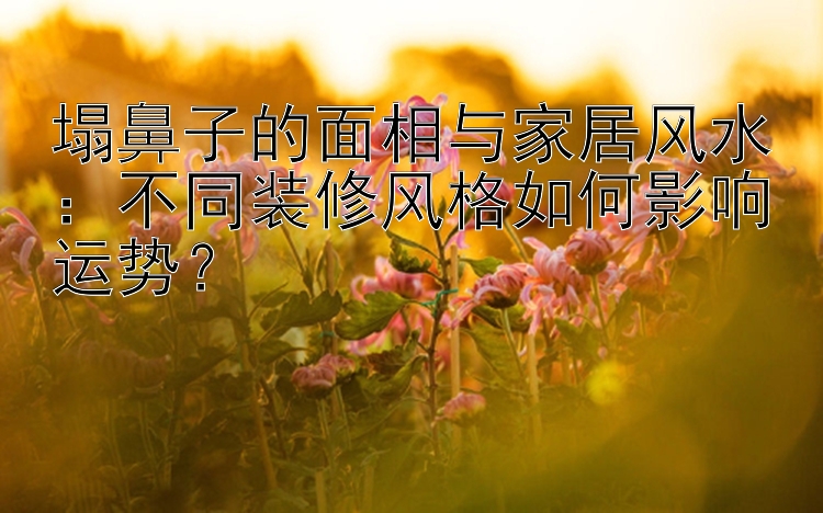 塌鼻子的面相与家居风水：不同装修风格如何影响运势？