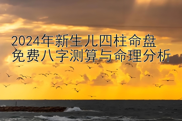 2024年新生儿四柱命盘  
免费八字测算与命理分析